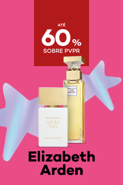 Maca Elizabeth Arden com destaque promocional de at&eacute; 60% sobre pre&ccedil;o de Venda ao P&uacute;blico Recomendado